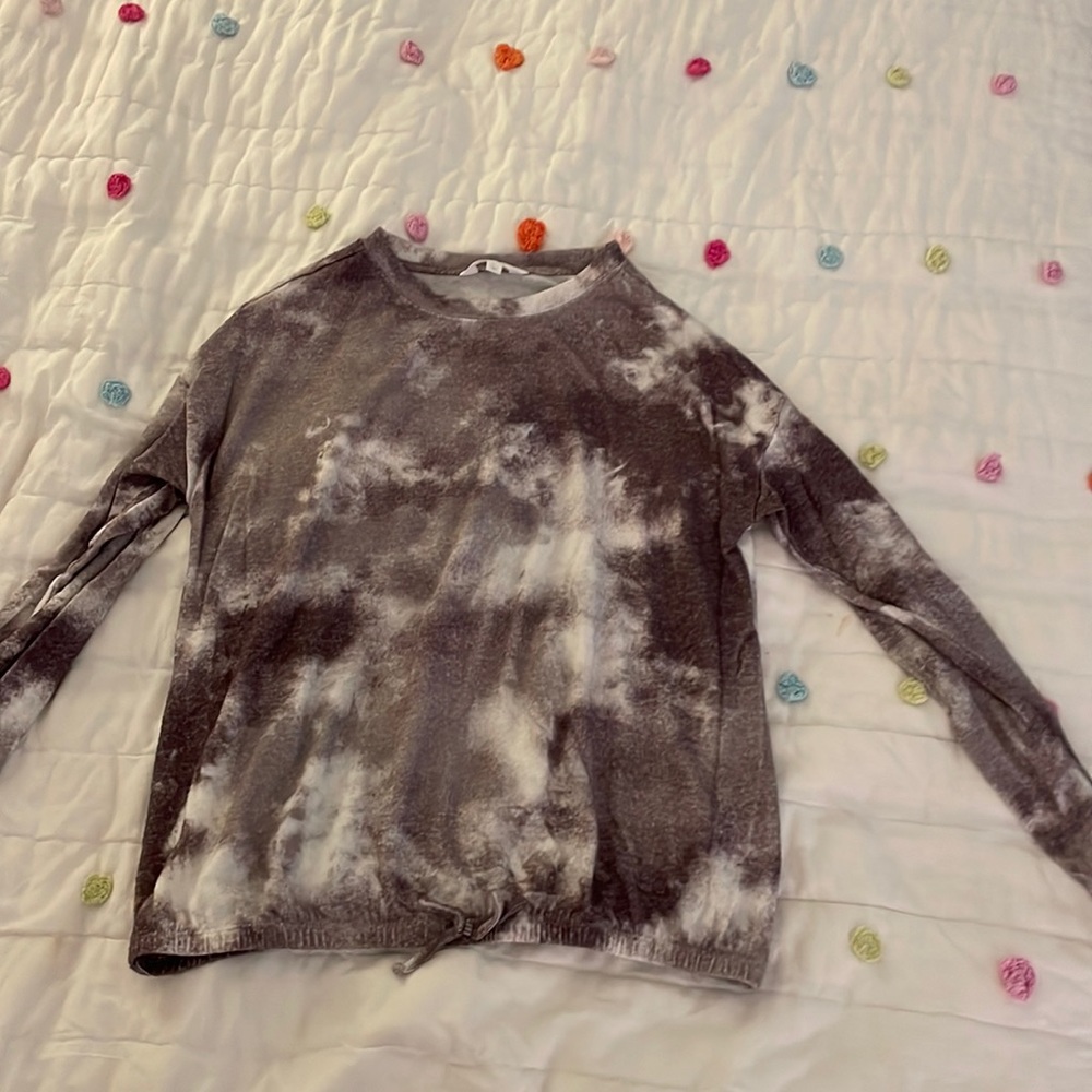 Purple gray and white girls R+R long sleeve t shirt